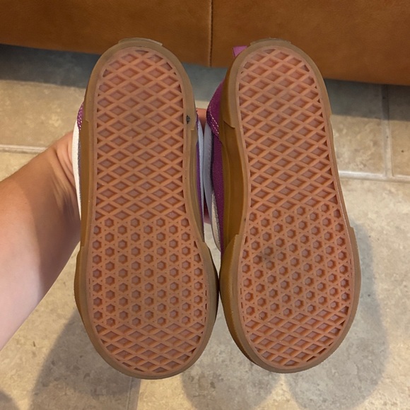 Vans Kids Purple and White Sneakers - Picture 4 of 7